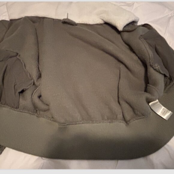 FREE PEOPLE GREEN Crystal Kelp Cozy Up Faux Fur Cardi FLEECE JACKET SIZE LARGE - Picture 9 of 15